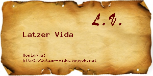 Latzer Vida névjegykártya